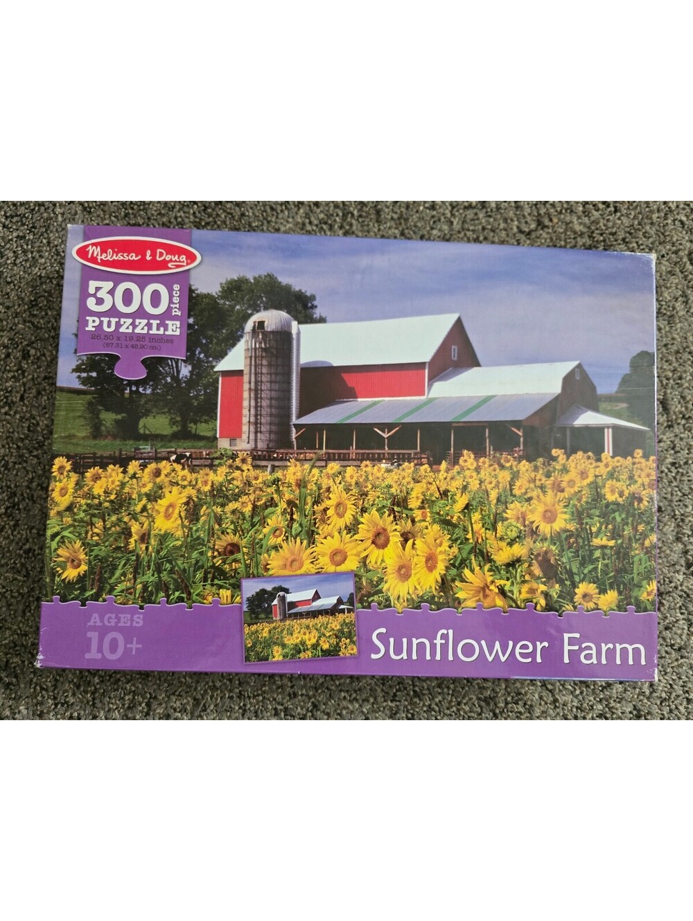 Melissa & Doug Sunflower Farm 300 Piece Jigsaw Puzzle Farm Animals Complete